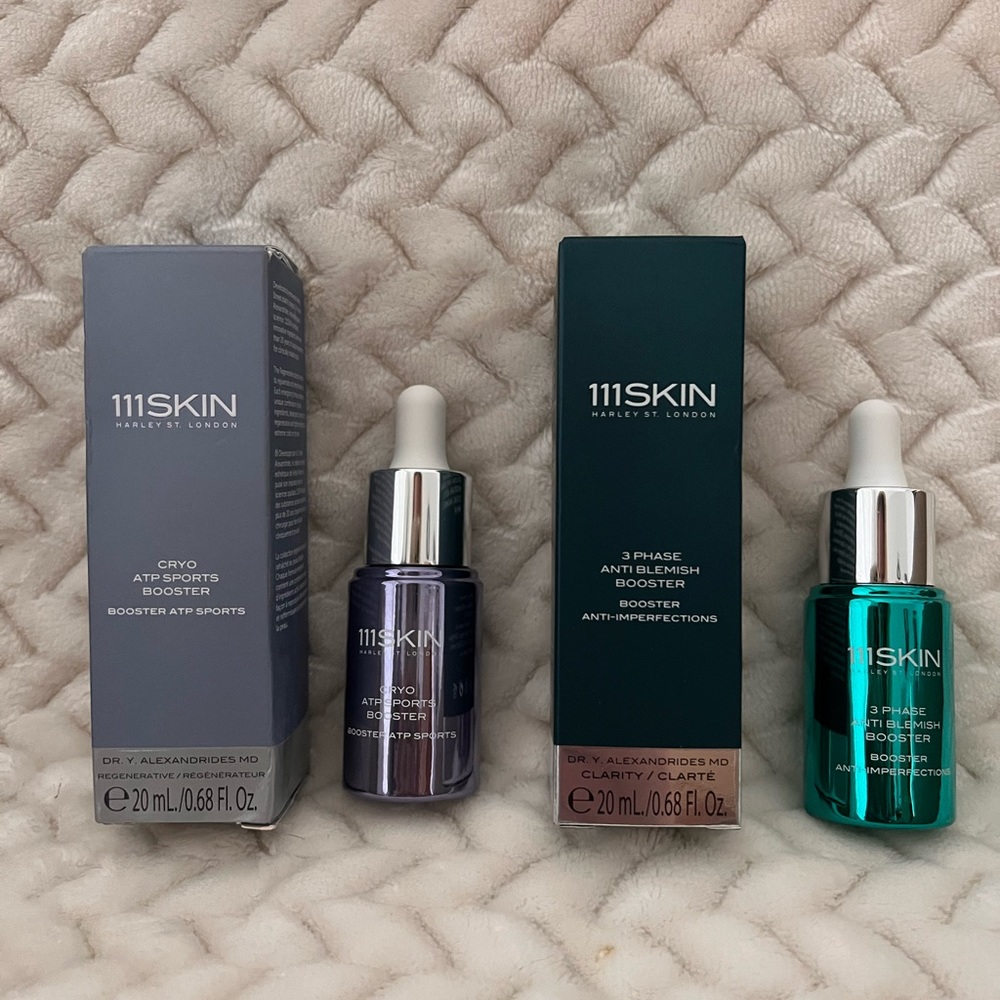 111Skin 3 Phase Anit Blemish Booster and Cryo ATP Sports Booster serums